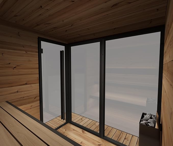 Sauna Exterior Hiki L, 229x229 cm, Capacidad para hasta 6 Personas