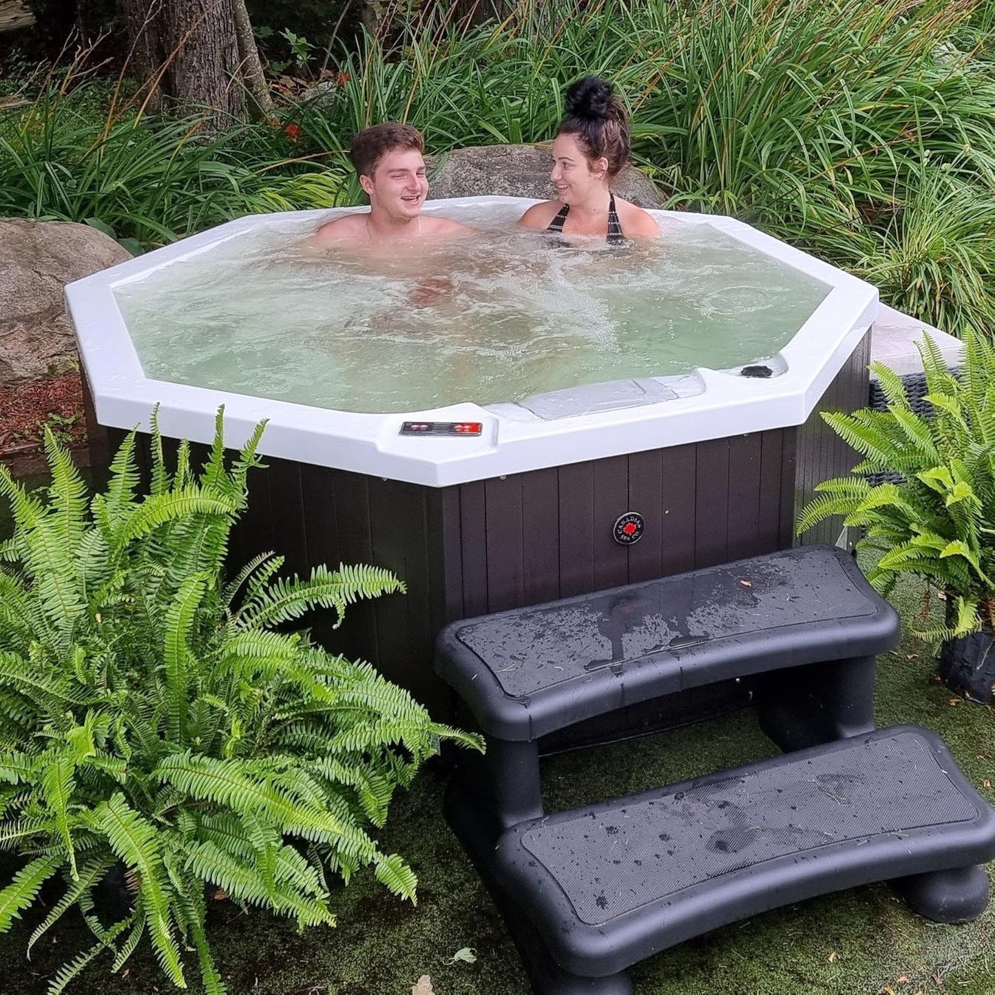 Hot Tub para 6 Personas, 188 x 188 x 73 cm, Octogonal, con Cubierta