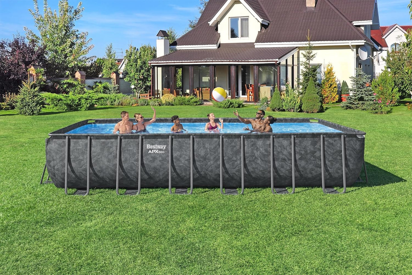 Juego de Piscina Rectangular de 24' x 12' x 52"/7.32 MX 3.66 MX 1.32 m
