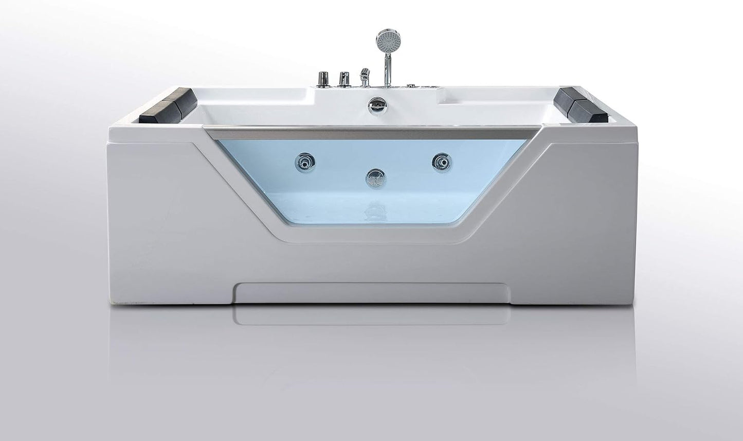 Bañera hidromasaje SPA 170 x 120 cm LINDA Bañera de Esquina Piscina Hidromasaje
