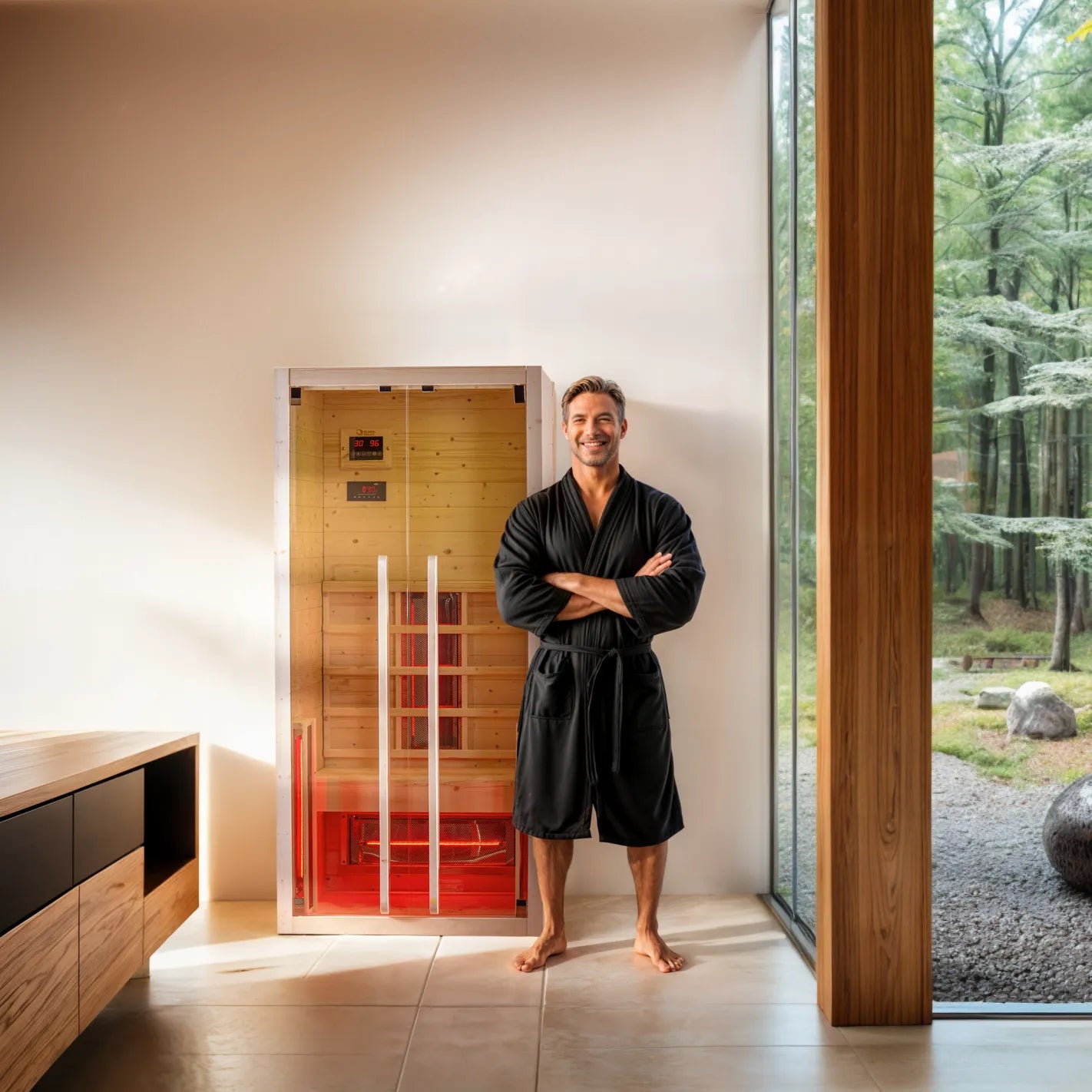 Sauna interior de infrarrojos para 1 persona