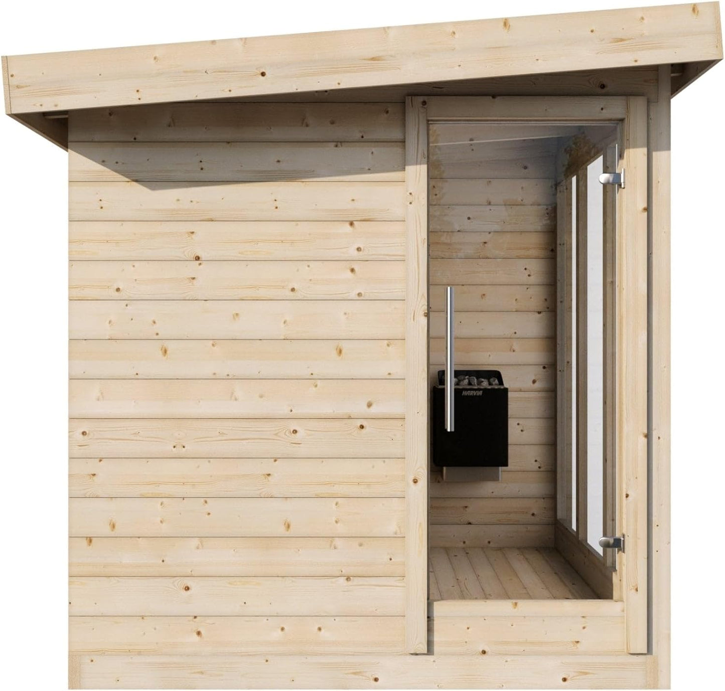 Sauna Exterior Deluxe, Diseñada, 2095x2116 mm