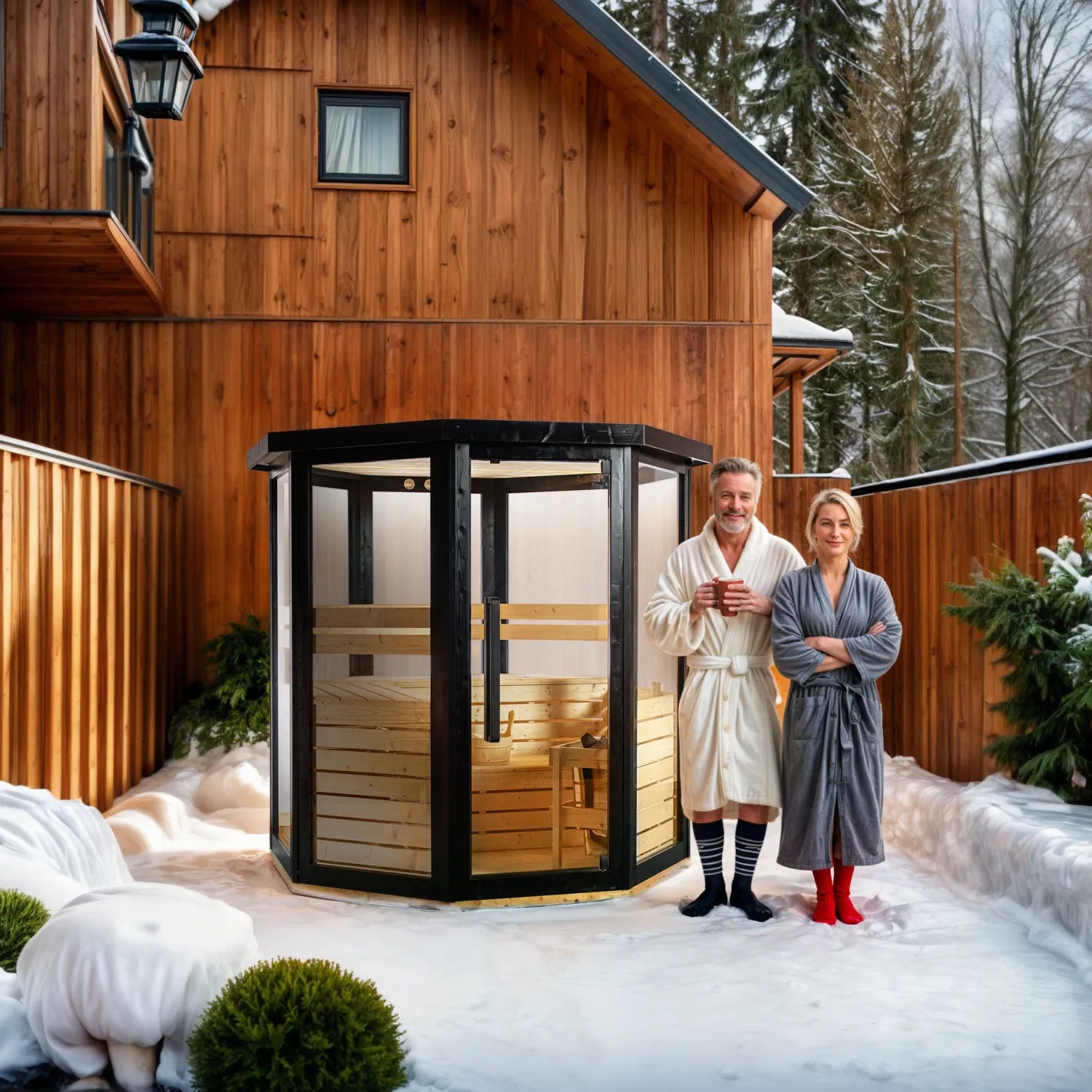 Sauna exterior de vapor para 4/5 personas
