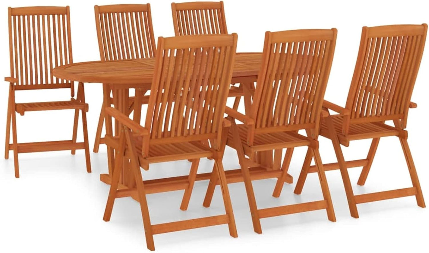 Juego de comedor de jardín de 9 piezas de madera maciza de teca, mesa de comedor y sillas