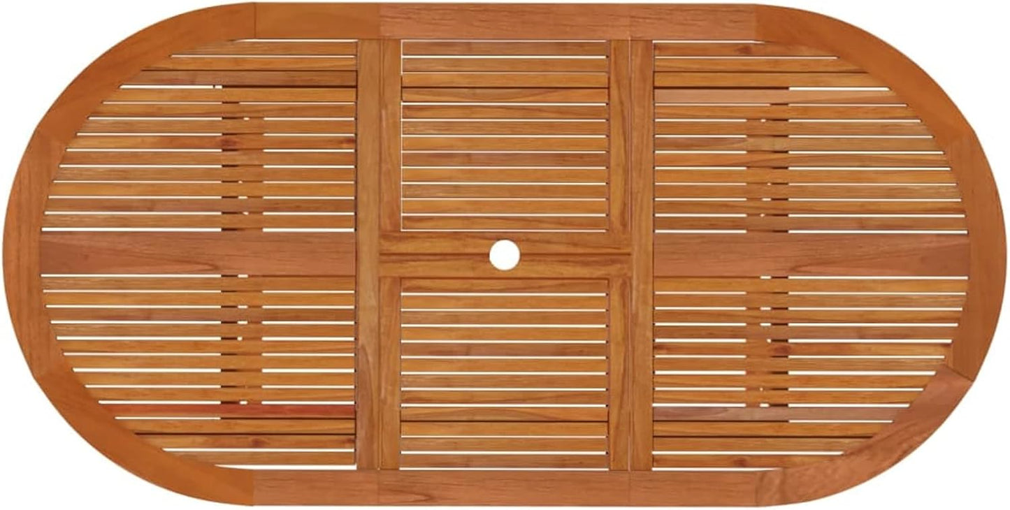 Juego de comedor de jardín de 9 piezas de madera maciza de teca, mesa de comedor y sillas
