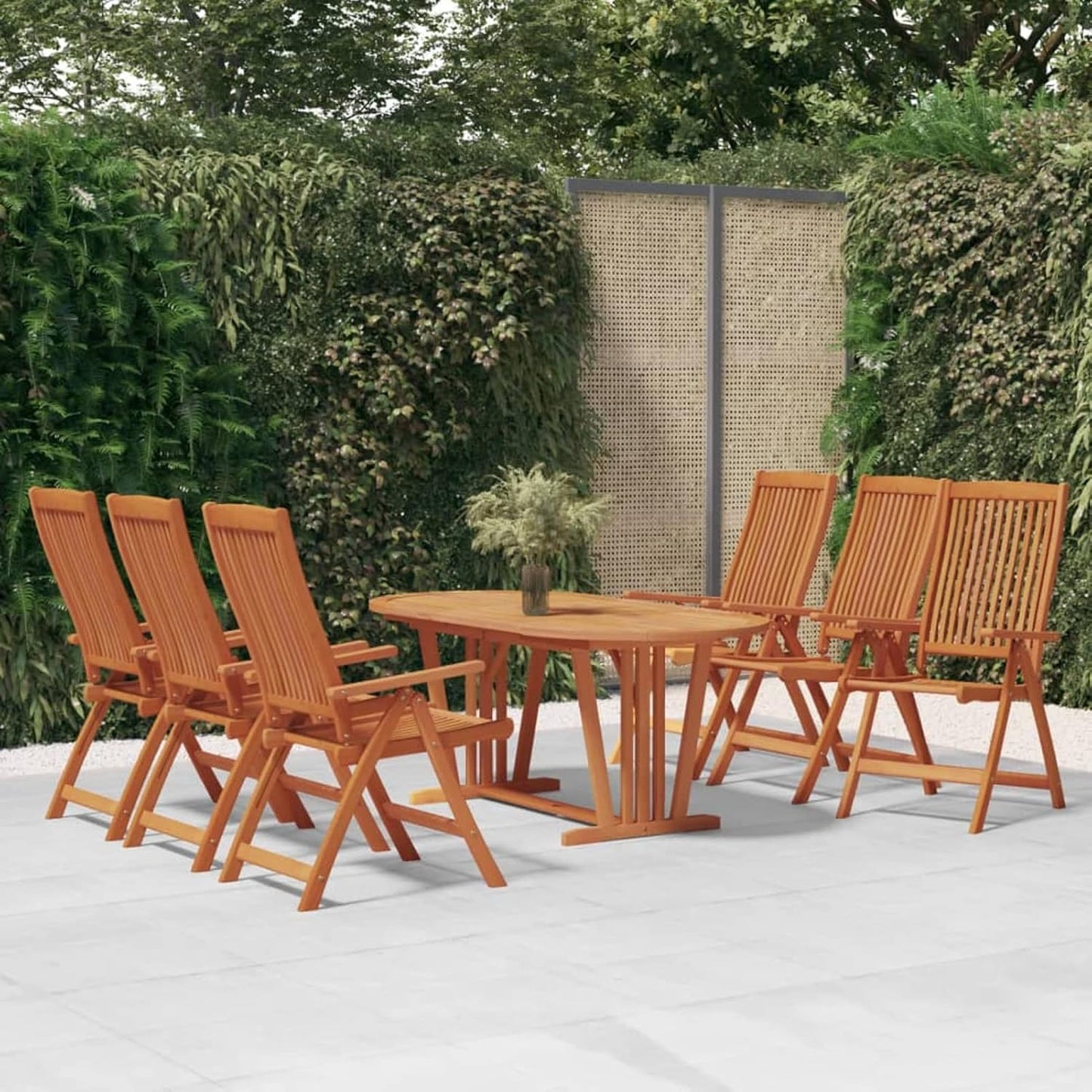 Juego de comedor de jardín de 9 piezas de madera maciza de teca, mesa de comedor y sillas