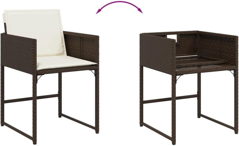 Mesa y Sillas De Comedor De Ratán, Gris 9 pzas Type-93, con 8 Sillas