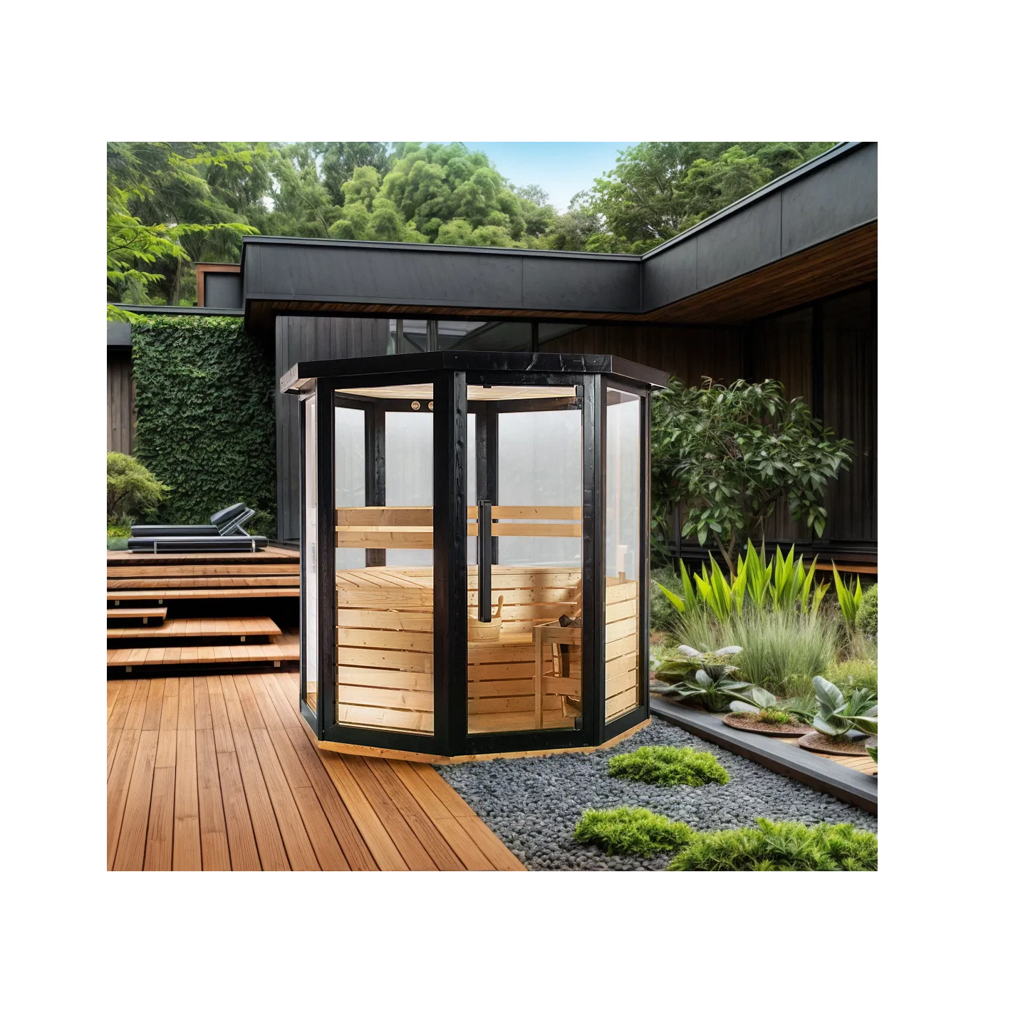 Sauna exterior de vapor para 4/5 personas