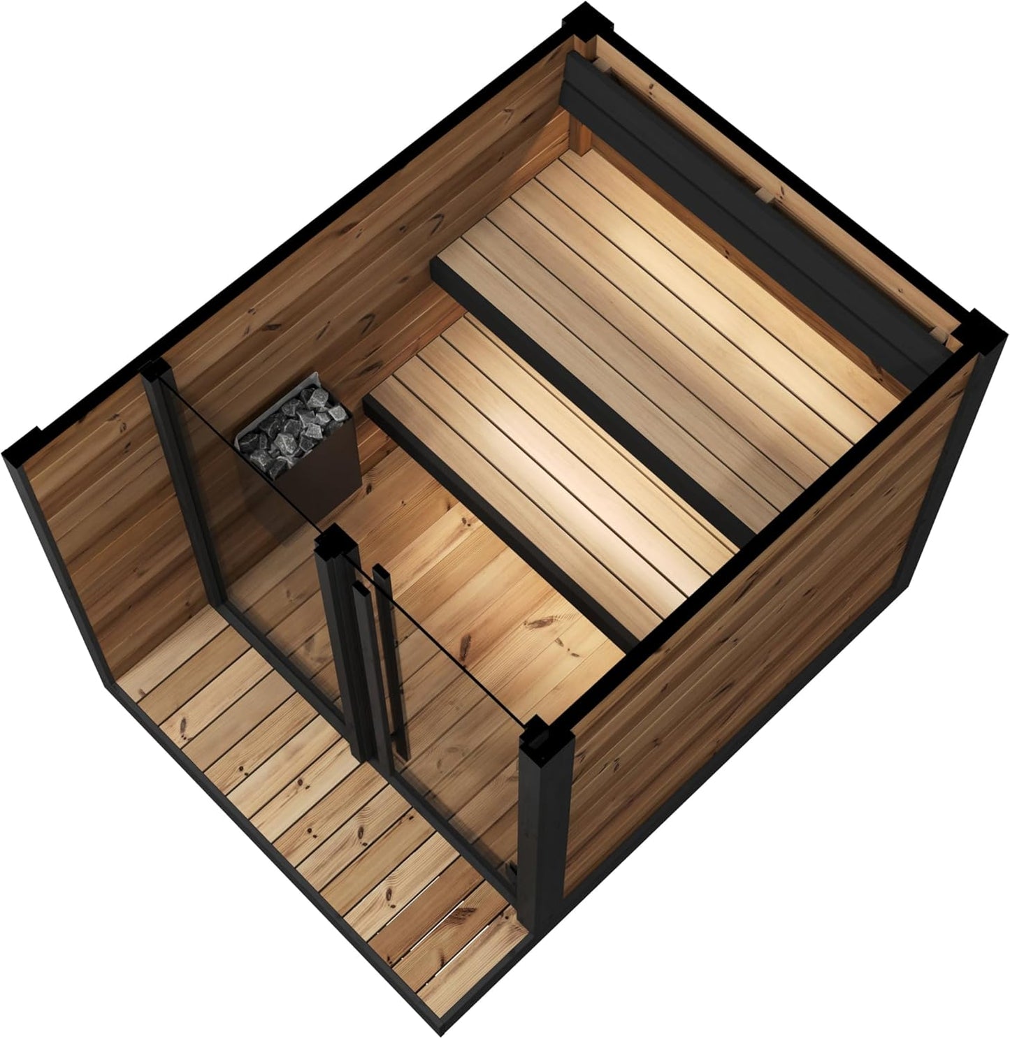 Sauna Exterior Hiki S, 149,6x201,9 cm, Capacidad para hasta 4 Personas.