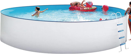 Piscina sobre Suelo 450 x 450 x 120 cm, Acero Inoxidable
