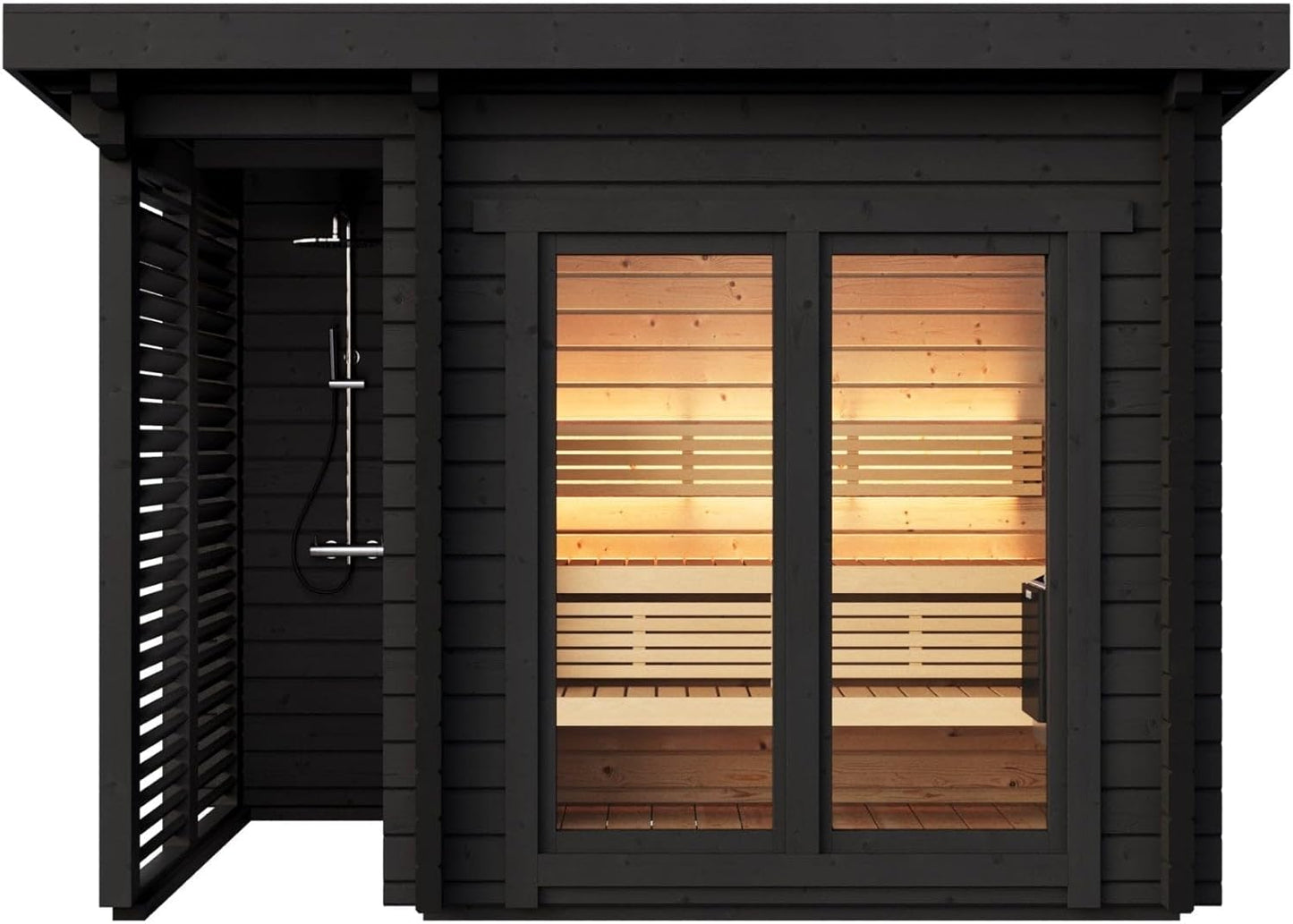 Sauna Exterior Deluxe Plus, para 4 pessoas, 3410x1940 mm