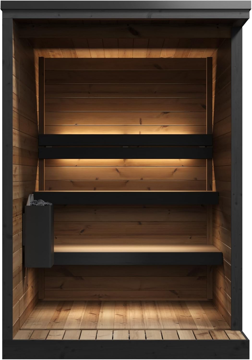 Sauna Exterior Hiki S, 149,6x201,9 cm, Capacidad para hasta 4 Personas.